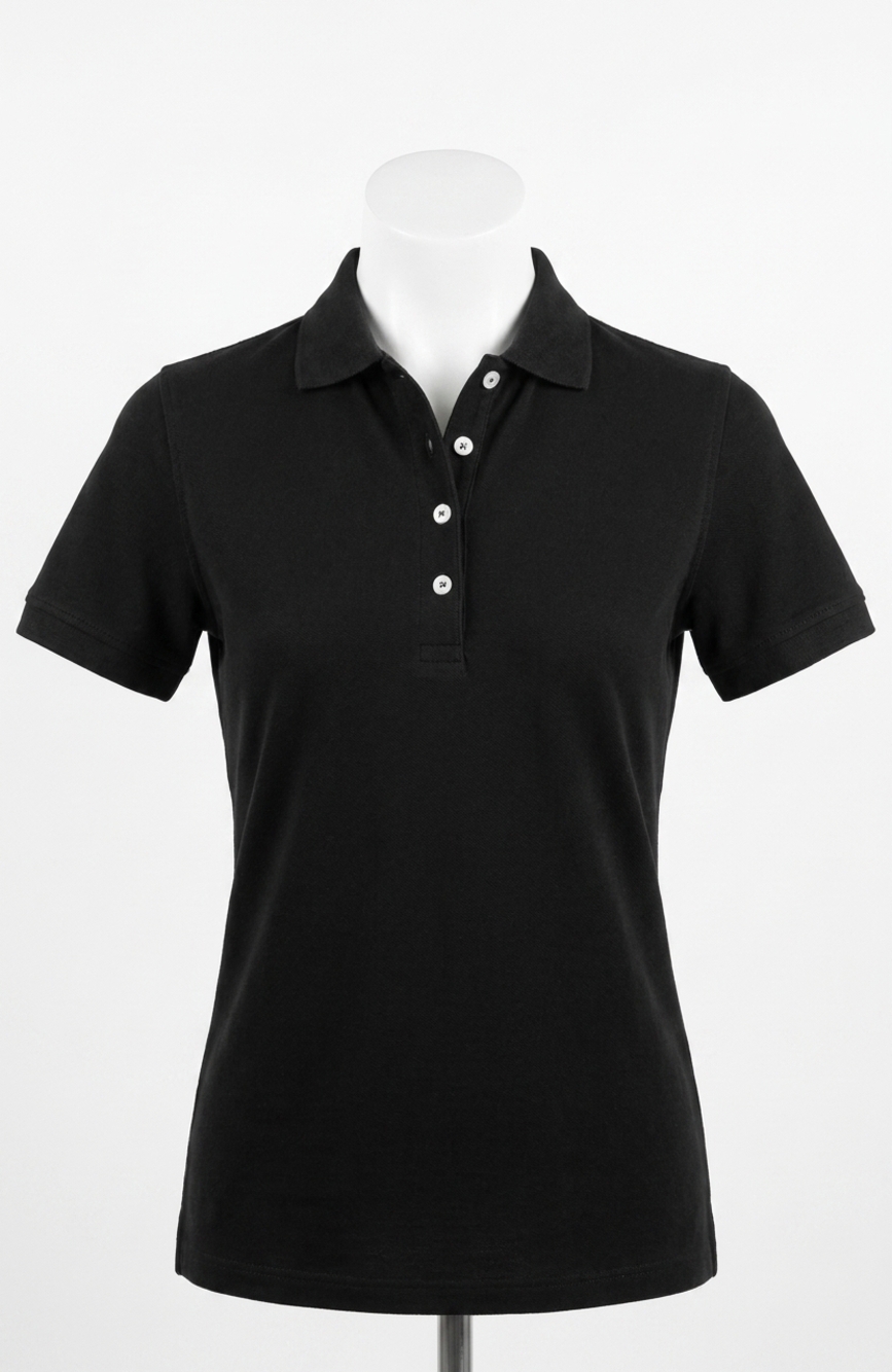 NEW GRETCHEN SCOTT gripeless polo shirt in black